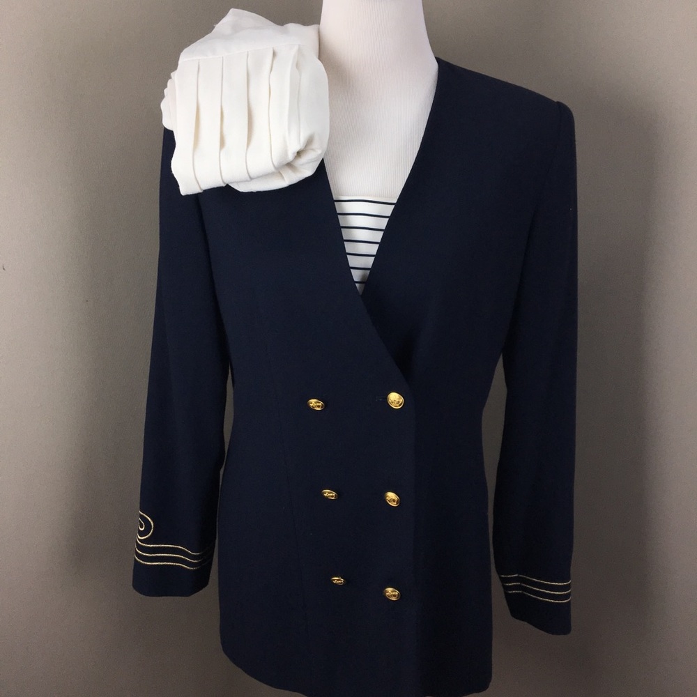 Jacqueline Ferrar Women’s 6 Blue 3-Piece Pant Suit